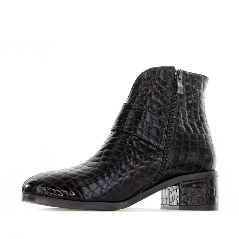 LE SANSA ANDY BLACK CROC - Women boots - Collective Shoes 