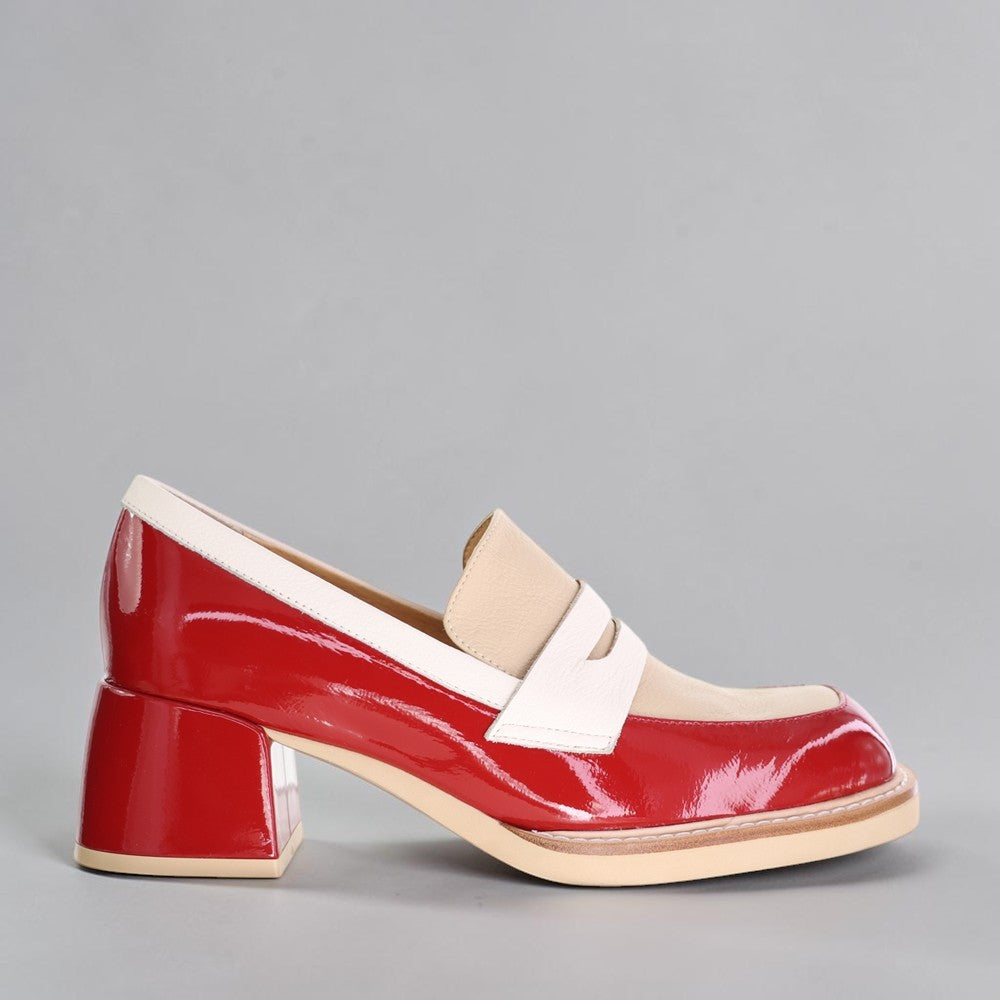 DJANGO & JULIETTE AMALAS DK RED - IVORY - Women Heels - Collective Shoes 
