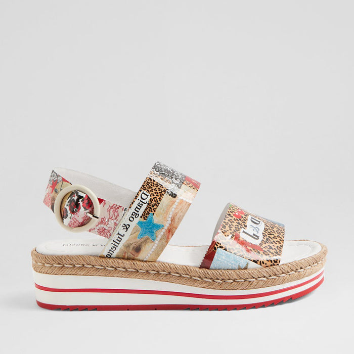DJANGO & JULIETTE ATHA COLLAGE PRINT - Women Sandals - Collective Shoes 