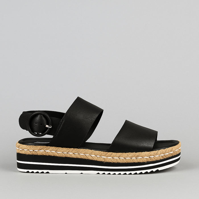 DJANGO & JULIETTE ATHA BLACK - Women Sandals - Collective Shoes 