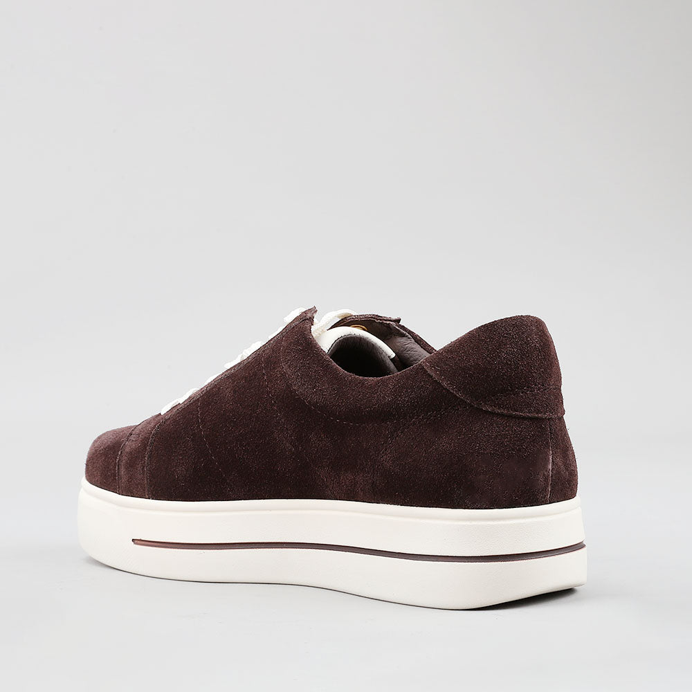 NAKED ARCHES Azealia Choco sneakers in suede, featuring a stylish chocolate brown design and modern athletic silhouette.