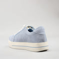 Load image into Gallery viewer, NAKED ARCHES Azealia Denim sneakers featuring blue denim and suede material, casual slip-on design, and stylish streetwear look
