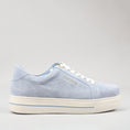Load image into Gallery viewer, Naked Arches Azealia denim sneakers with suede accents, shown from the side highlighting their stylish design and denim material.
