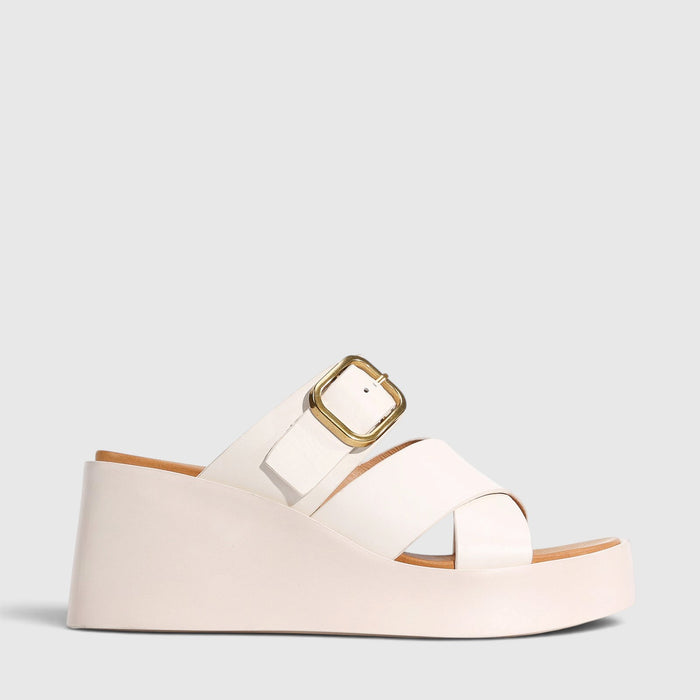EOS ARIS BONE - Women Slides - Collective Shoes 