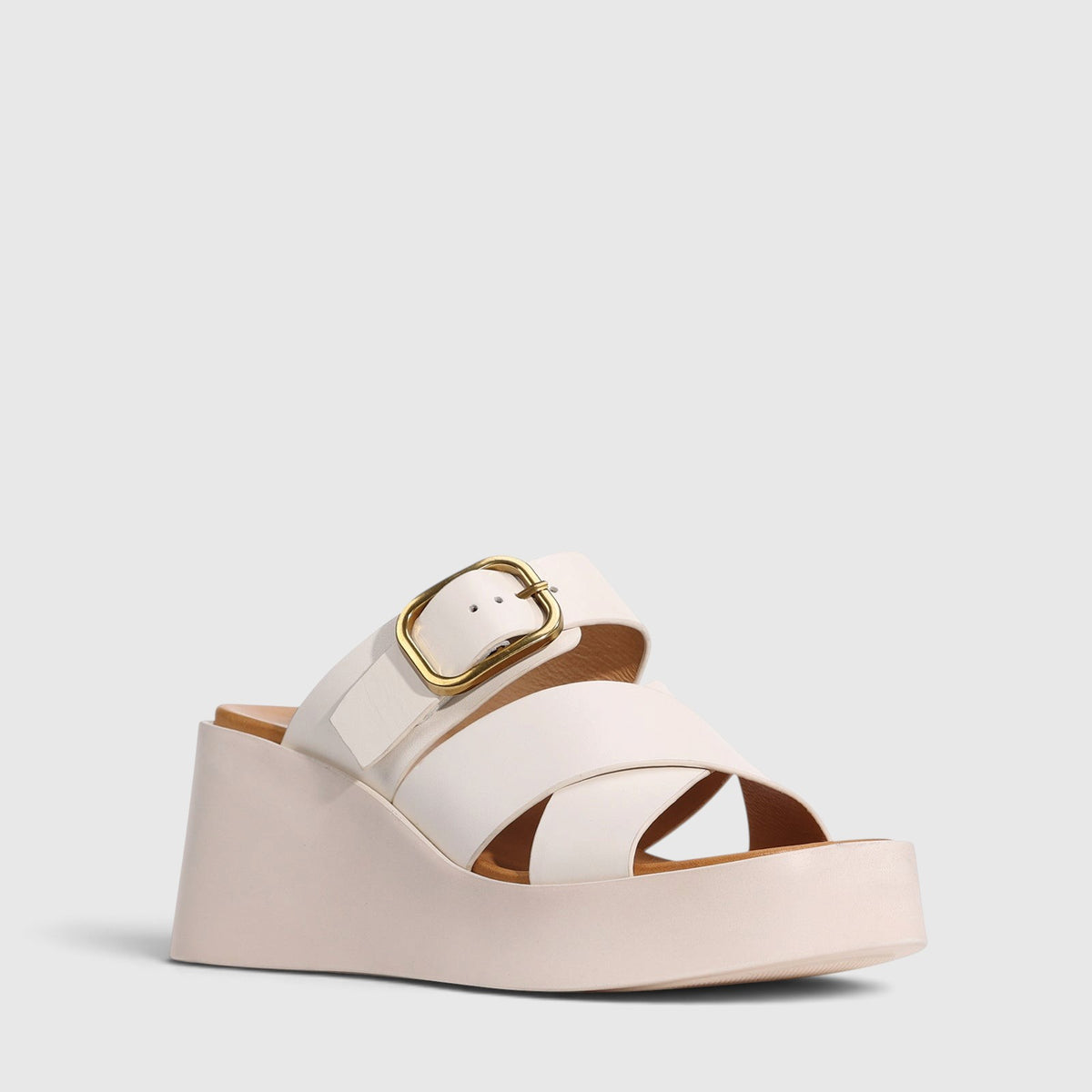 EOS ARIS BONE - Women Slides - Collective Shoes 