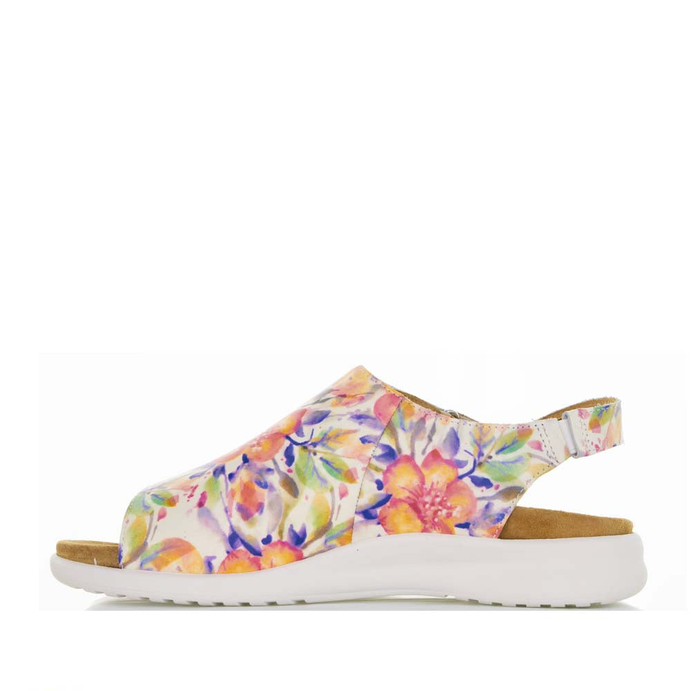 Ziera Basma Orange Floral - Women Sandals - Collective Shoes 