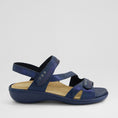 Load image into Gallery viewer, ZIERA BEAUX NAVY SCRATCH CUT - Women Sandals - Collective Shoes 
