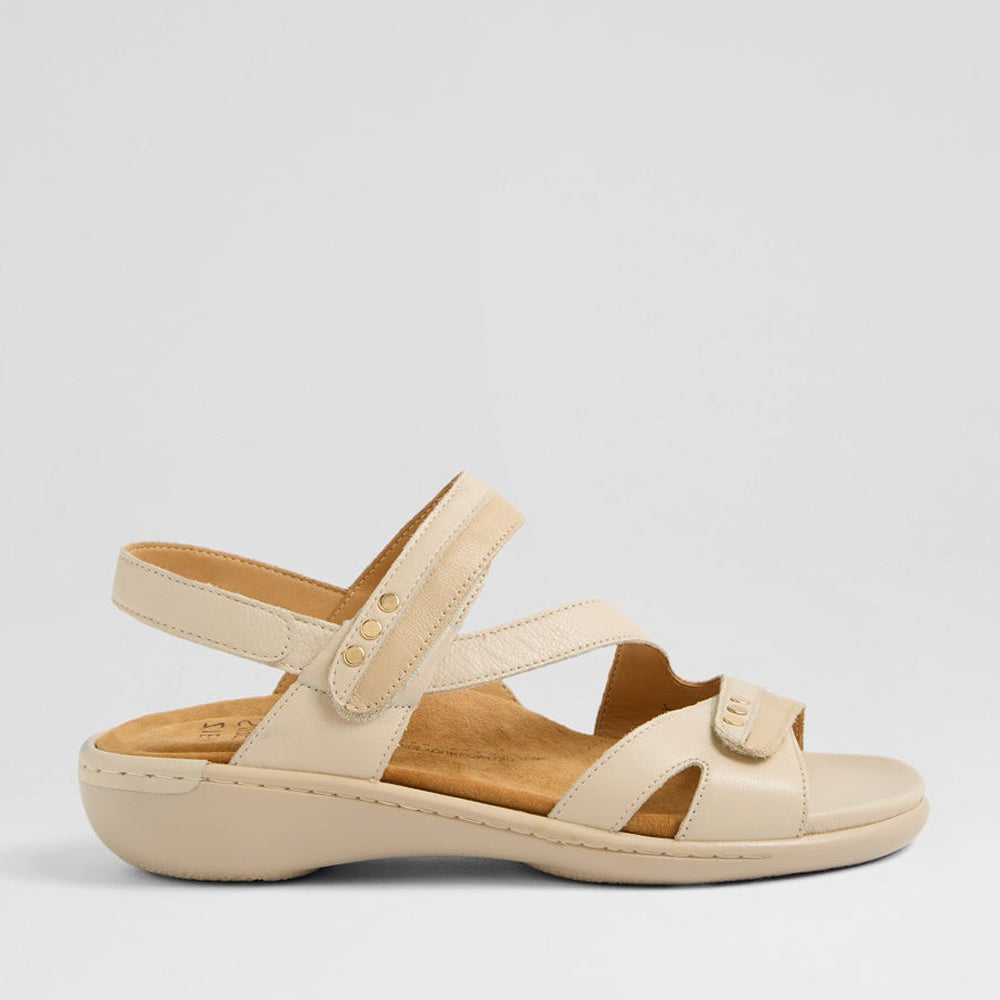 ZIERA BEAUX VANILLA CAMEL - Women Sandals - Collective Shoes 