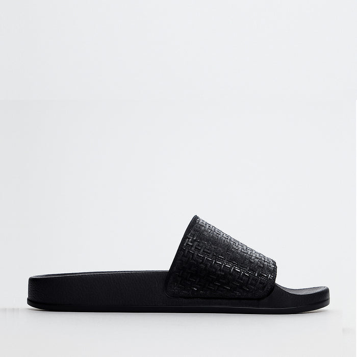 ALFIE & EVIE BILLIE BLACK - Women Slides - Collective Shoes 