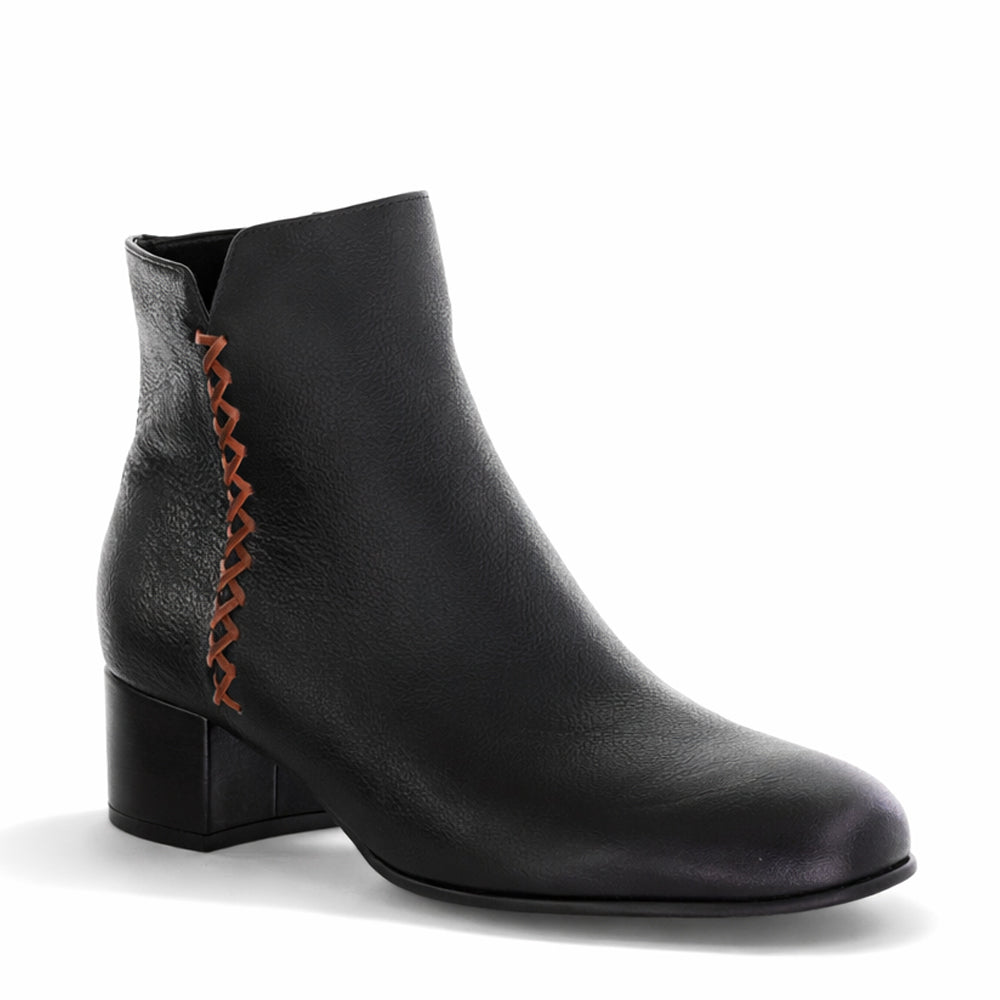 DJANGO & JULIETTE BELMONT BLACK COGNAC - Women Boots - Collective Shoes 