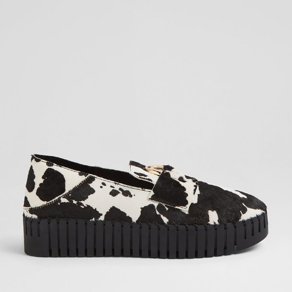 DJANGO & JULIETTE BURBANKS BLACK WHITE PONY - Women Loafers - Collective Shoes 