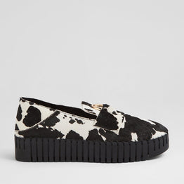 DJANGO & JULIETTE BURBANKS BLACK WHITE PONY - Women Loafers - Collective Shoes 