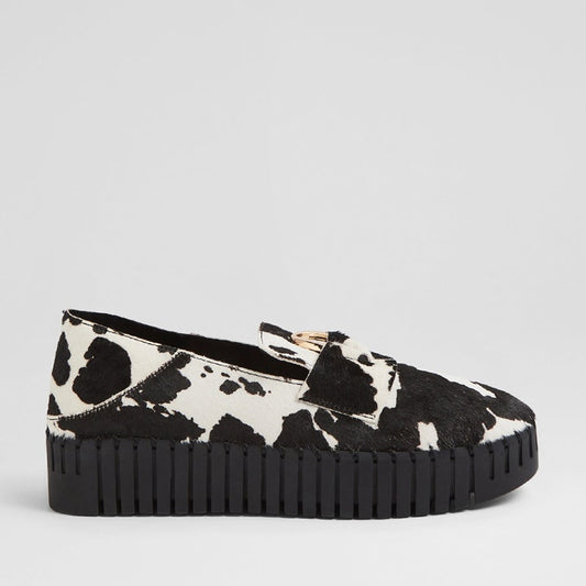 DJANGO & JULIETTE BURBANKS BLACK WHITE PONY - Women Loafers - Collective Shoes 