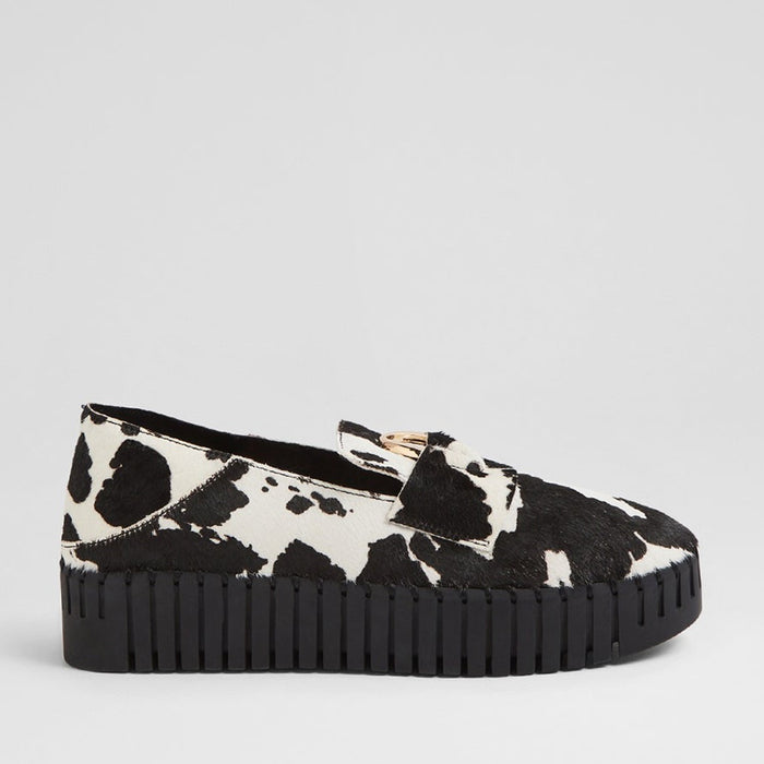 DJANGO & JULIETTE BURBANKS BLACK WHITE PONY - Women Loafers - Collective Shoes 