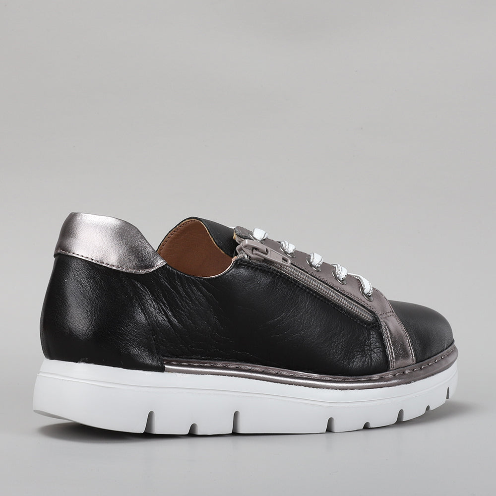 LESANSA BEAGLE BLACK PEWTER - Women sneakers - Collective Shoes 