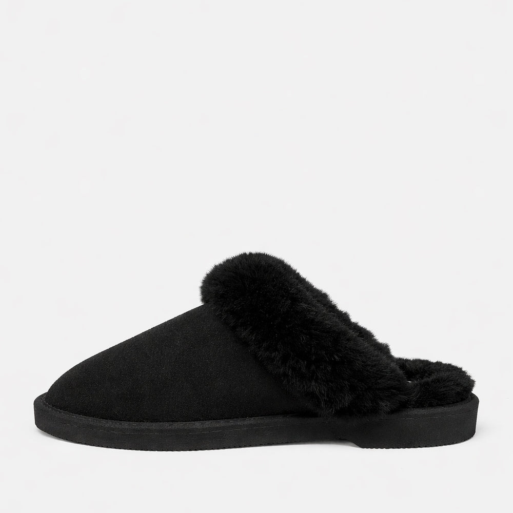 UGG COMFORT ME WOMBAT BLACK - Women slippers - Collective Shoes 
