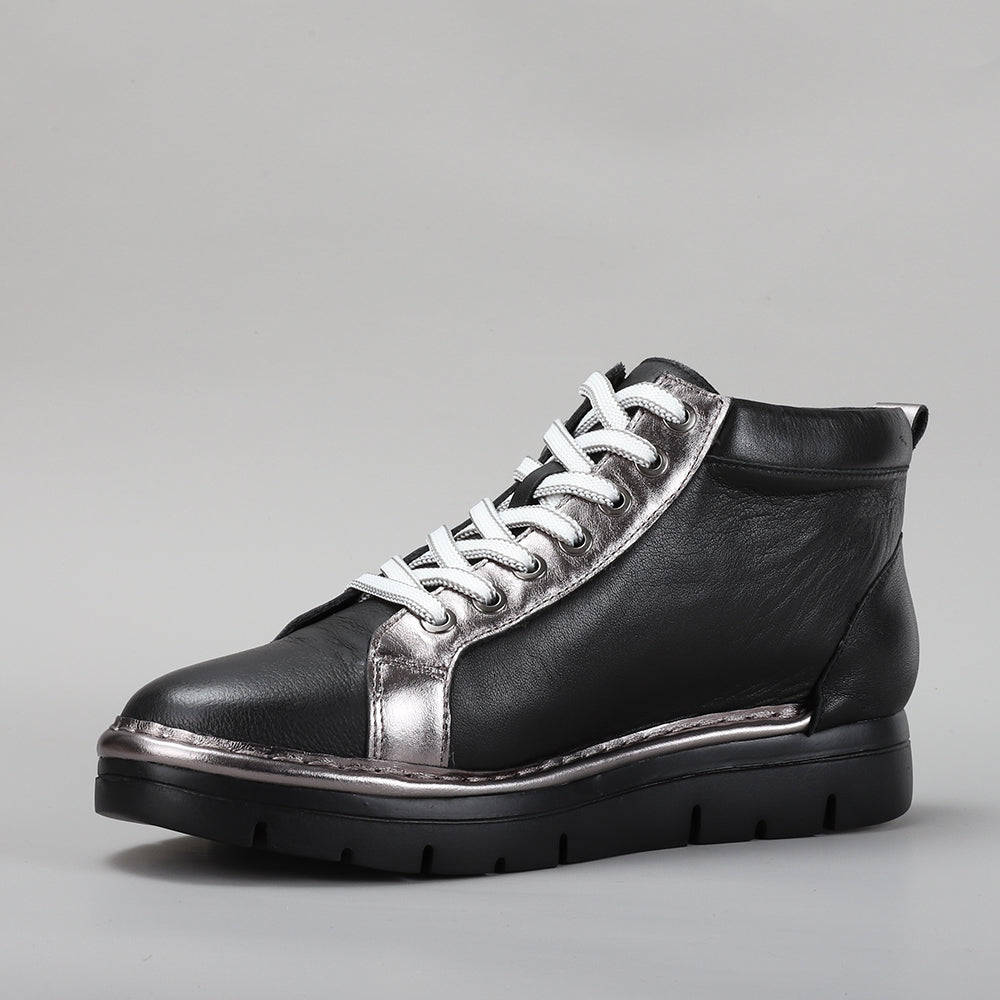 LESANSA BOBBY BLACK PEWTER - Women Boots - Collective Shoes 