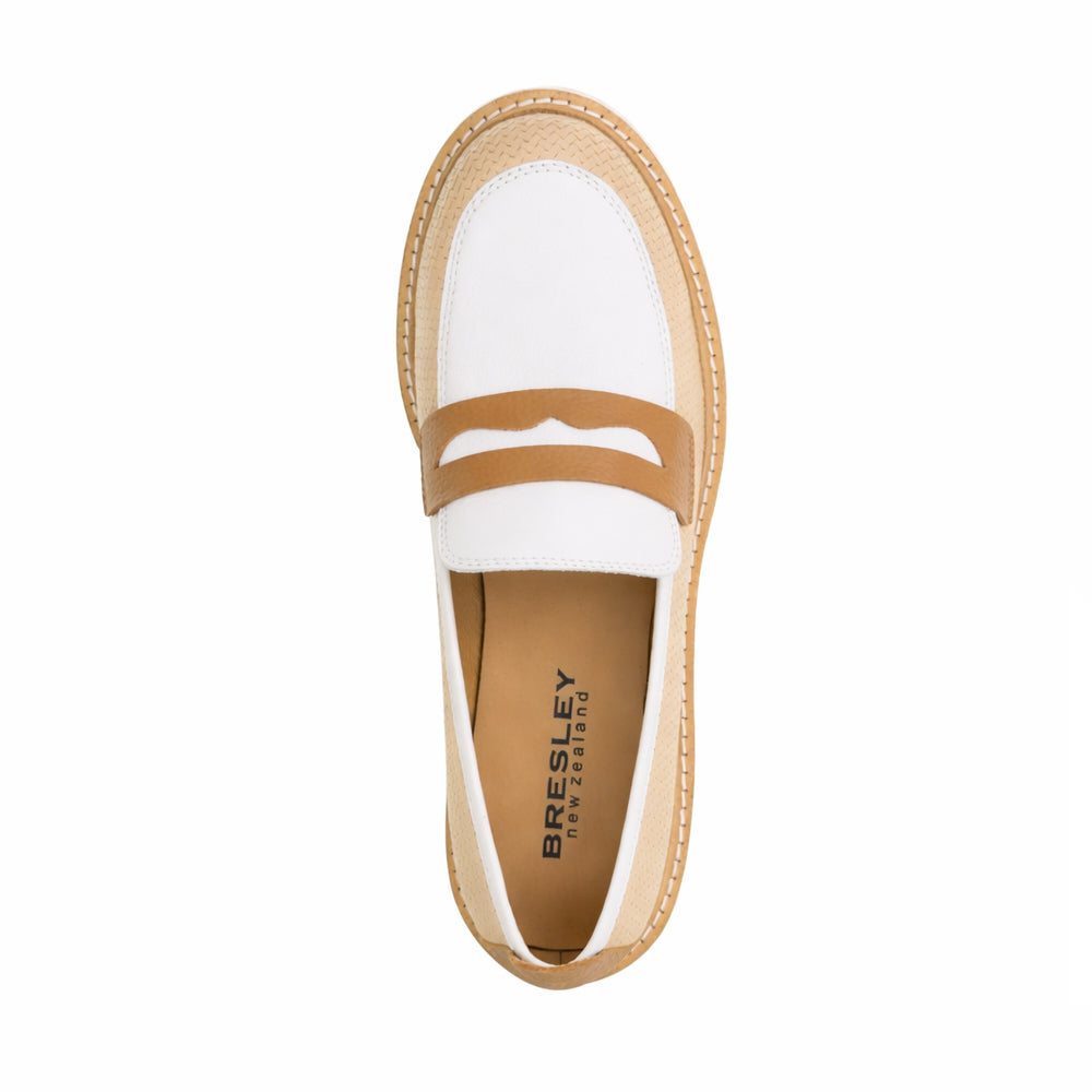 BRESLEY DELMIRA BEIGE COMBO - Women Loafers - Collective Shoes 
