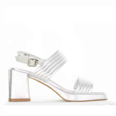 BRESLEY PINCH SOFT SILVER - Women Sandals - Collective Shoes 