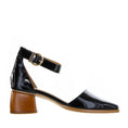 Load image into Gallery viewer, BRESLEY PLISSE BLACK PATENT - Women Sandals - Collective Shoes 
