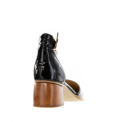 BRESLEY PLISSE BLACK PATENT - Women Sandals - Collective Shoes 
