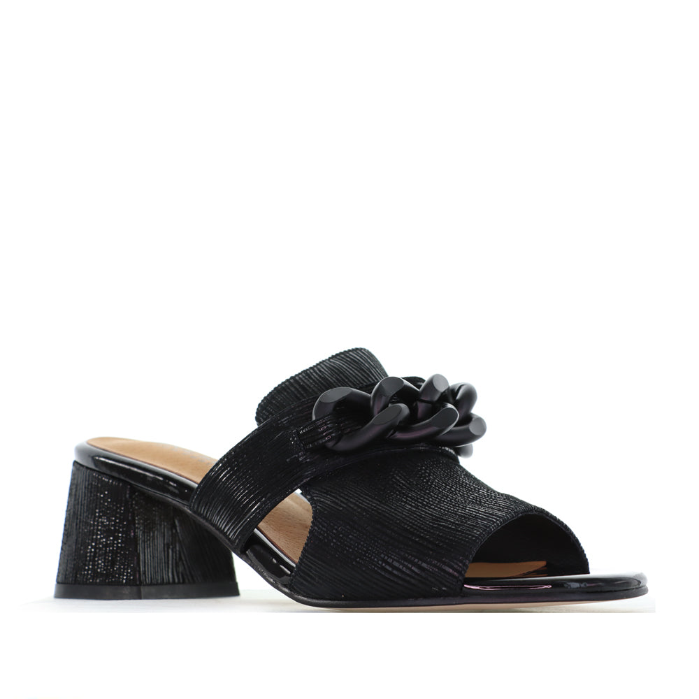 BRESLEY ADDER BLACK SHIMMER - Women Heels - Collective Shoes 