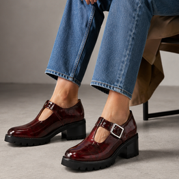 BRESLEY DERRY CLARET PATENT - Women Heels - Collective Shoes 
