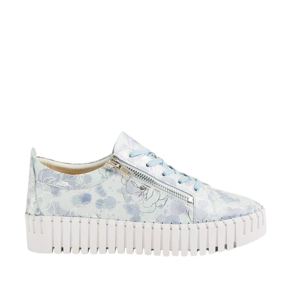 DJANGO & JULIETTE BUMP IVORY BLUE FLOWER - Women sneakers - Collective Shoes 