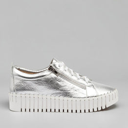 DJANGO & JULIETTE BUMP SILVER - Women sneakers - Collective Shoes 