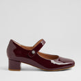 Load image into Gallery viewer, ZIERA KITTY BURGUNDY PATENT - Women Heels - Collective Shoes 

