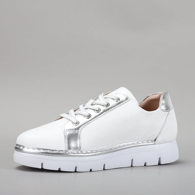 LESANSA BEAGLE WHITE SILVER - Women sneakers - Collective Shoes 
