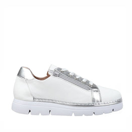 LESANSA BEAGLE WHITE SILVER - Women sneakers - Collective Shoes 