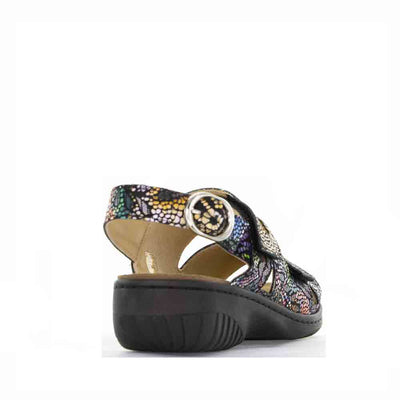 CABELLO RE391 BLACK PRINT - Women Sandals - Collective Shoes 