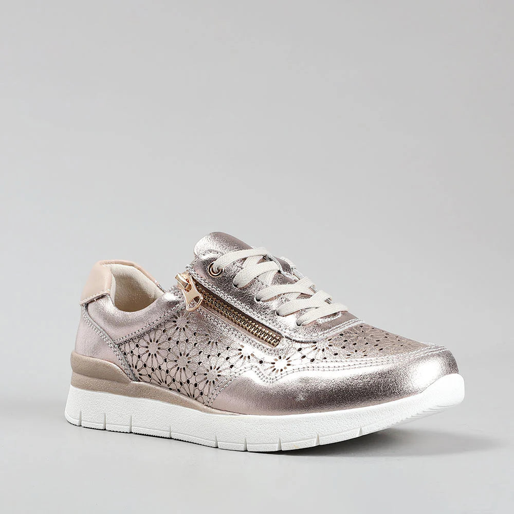 CC RESORTS CAITLYN CHAMPAGNE BEIGE - Women Sneakers - Collective Shoes 