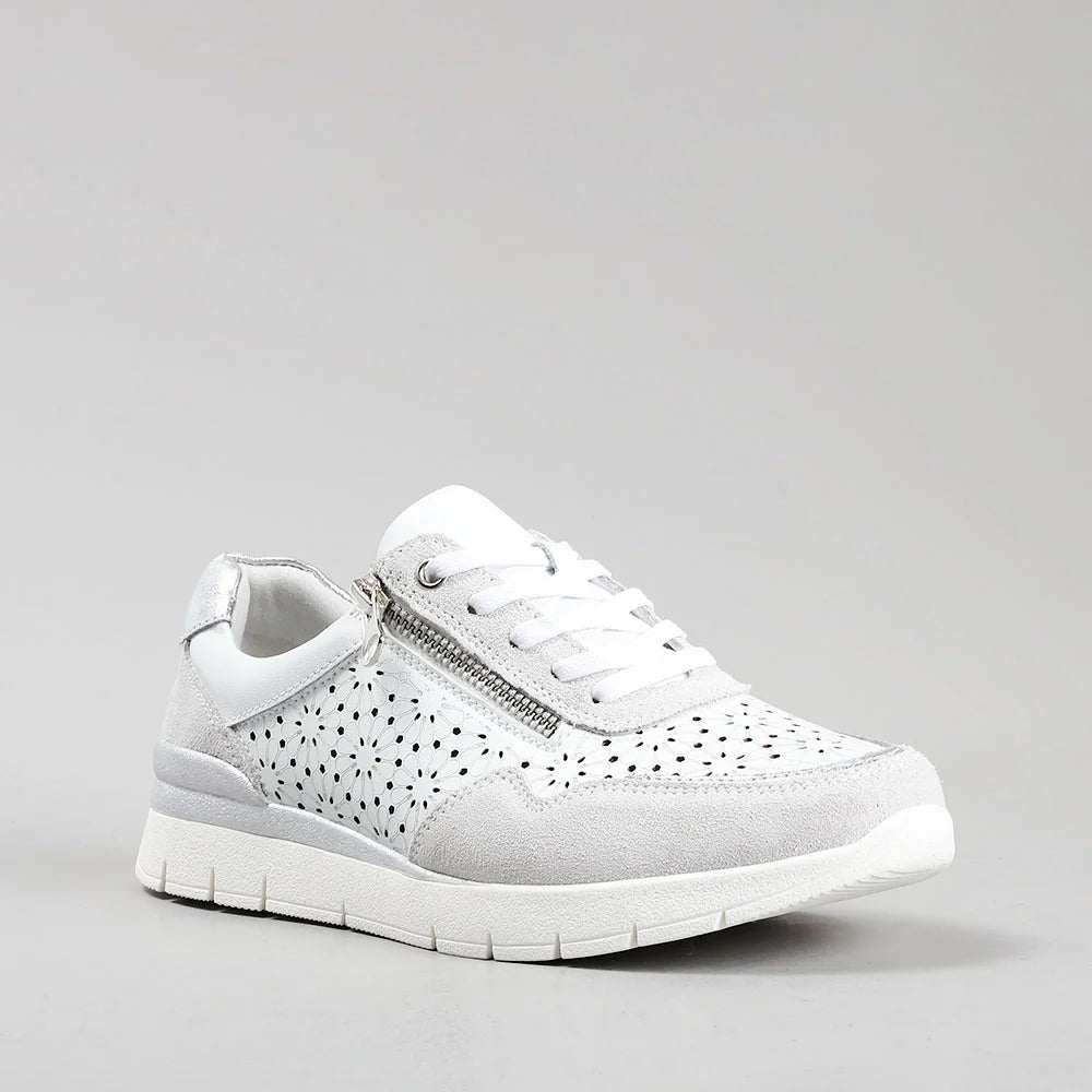 CC RESORTS CAITLYN WHITE LT GREY - Women Sneakers - Collective Shoes 