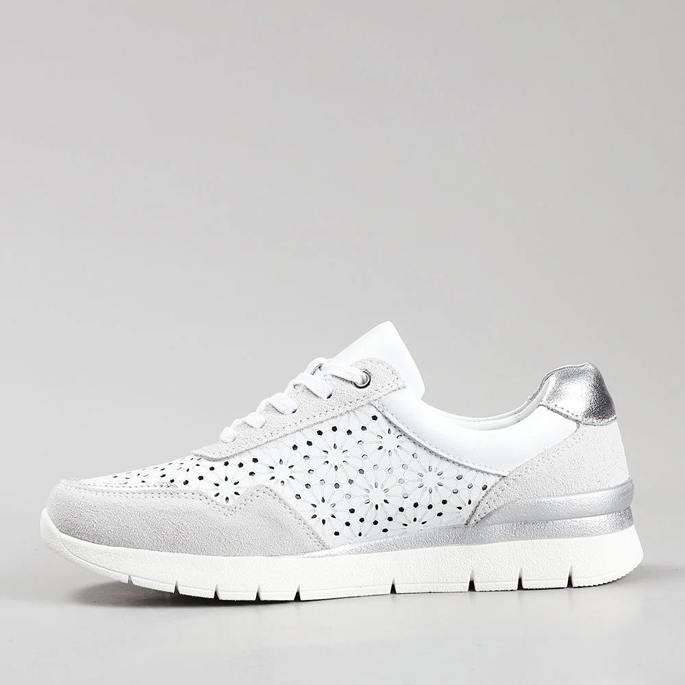 CC RESORTS CAITLYN WHITE LT GREY - Women Sneakers - Collective Shoes 