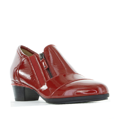 ZIERA CAMDEN DARK RED PATENT - Women Heels - Collective Shoes 