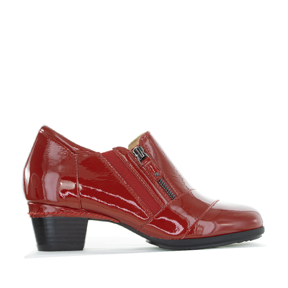 ZIERA CAMDEN DARK RED PATENT - Women Heels - Collective Shoes 