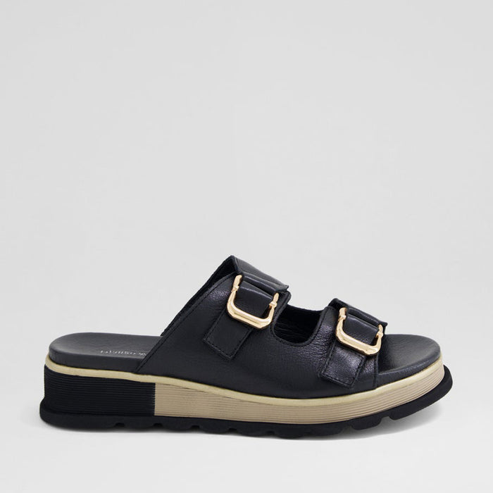 DJANGO & JULIETTE CHABLIS BLACK - Women Slides - Collective Shoes 