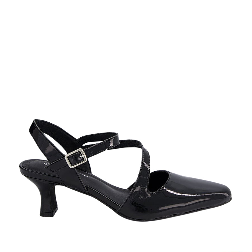 DJANGO & JULIETTE CHARISSA BLACK PATENT - Women Sandals - Collective Shoes 