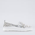 Load image into Gallery viewer, CABELLO CLEAR WHITE PRINT - Women Slip On - Collective Shoes 
