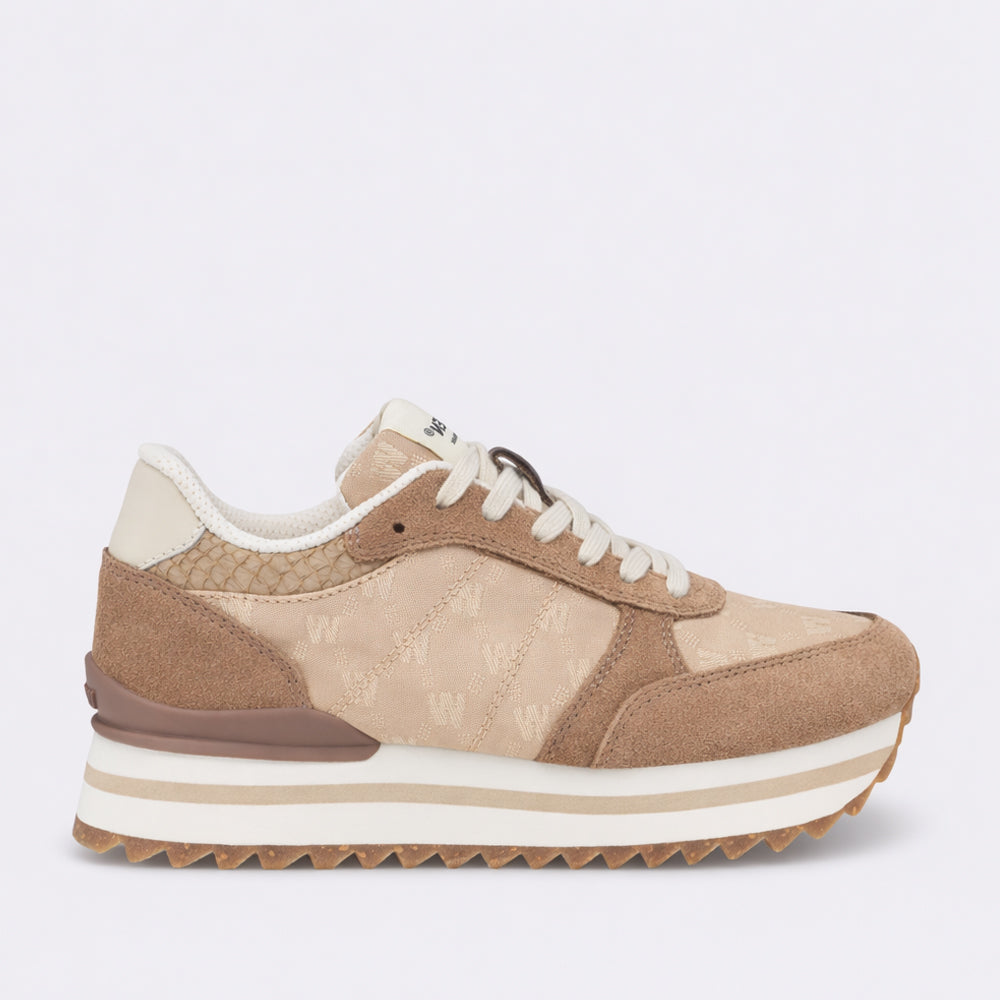 WODEN RONJA PLATEAU HERITAGE COFFEE CREAM - Women sneakers - Collective Shoes 