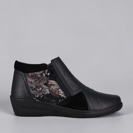 CABELLO CP462-18 BLACK FLORAL - Women Boots - Collective Shoes 