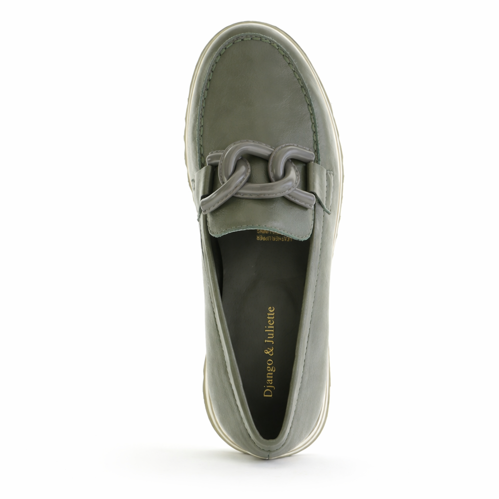 DJANGO & JULIETTE EAILA OLIVE - Women Loafers - Collective Shoes 