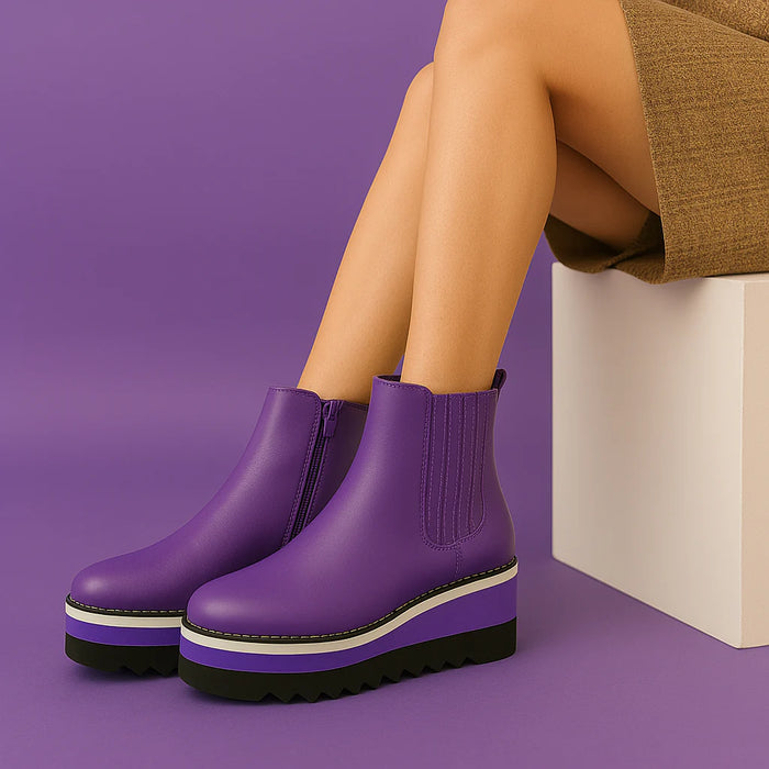 LE SANSA TRINITY VOILET - Women Boots - Collective Shoes 