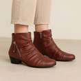 Load image into Gallery viewer, ZIERA CAMRYN DARK RED - Women Boots - Collective Shoes 
