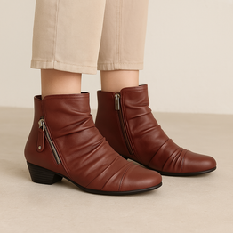 ZIERA CAMRYN DARK RED - Women Boots - Collective Shoes 