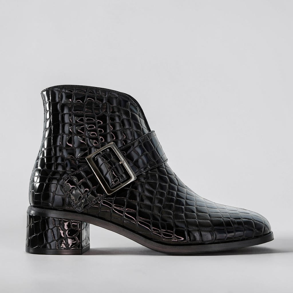 LE SANSA ANDY BLACK CROC - Women boots - Collective Shoes 