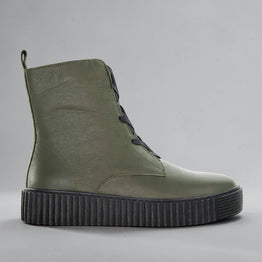 ALFIE & EVIE DATE KHAKI - Women Boots - Collective Shoes 
