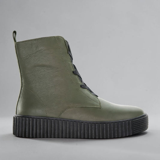 ALFIE & EVIE DATE KHAKI - Women Boots - Collective Shoes 